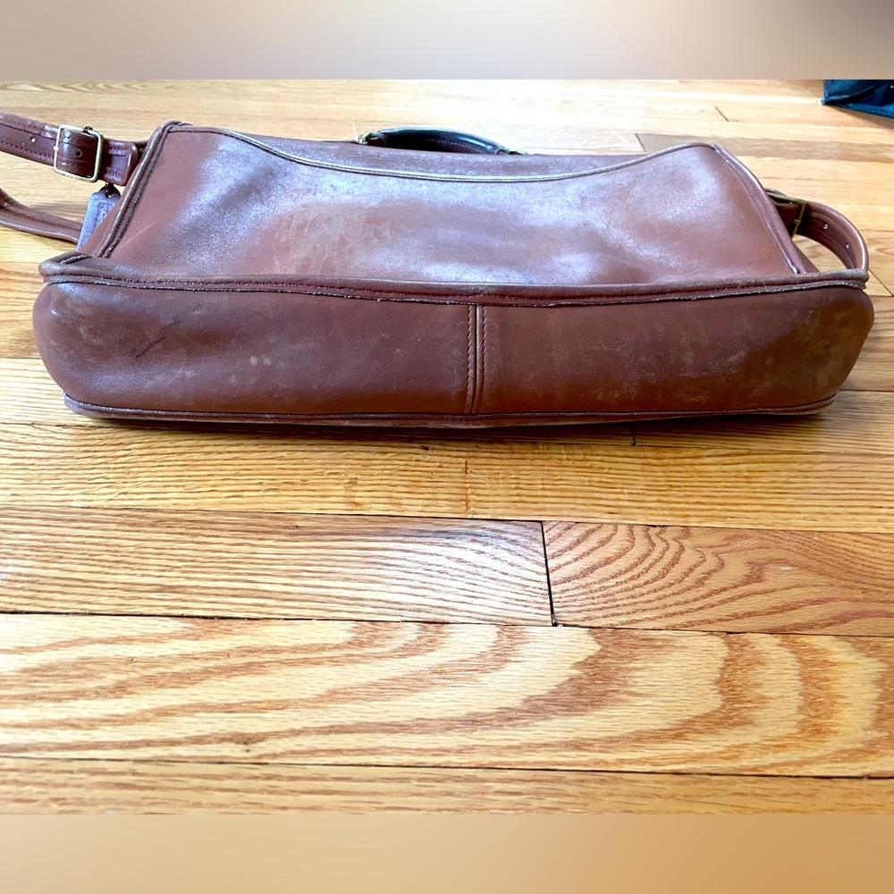 Vintage Coach British Tan Leather Portfolio Briefcase Bag Business Collection - Picture 11 of 14